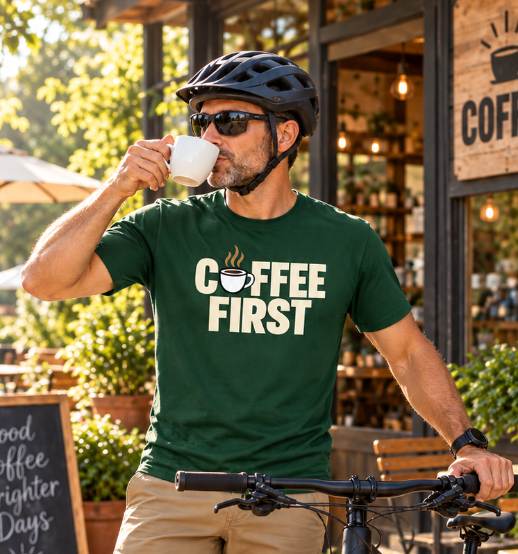 Coffee First Unisex classic tee (DRK)
